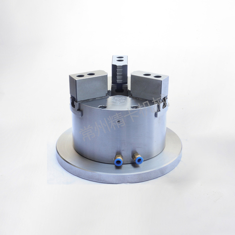 立式三爪中实气动卡盘